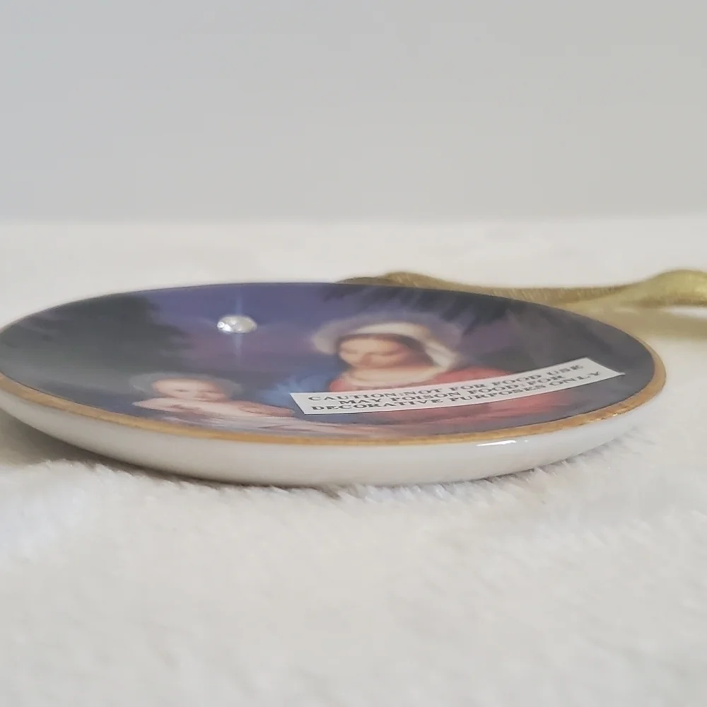 NEW Avon 1998 Porcelain Star of Bethlehem Nativity Ornament 24K Gold Trim